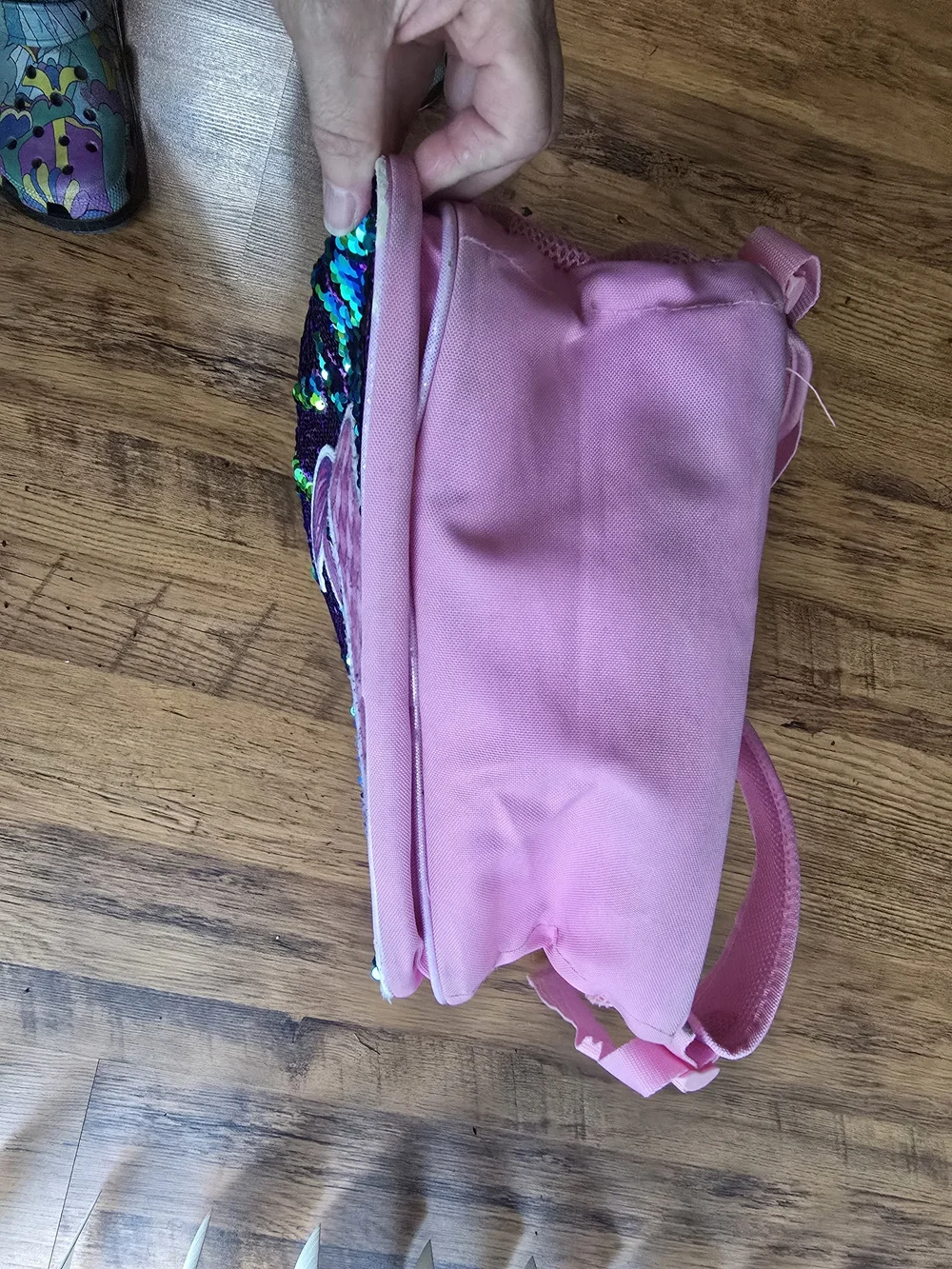 Pink Mermaid Sequin Kids Backpack and Lunch Bag Set